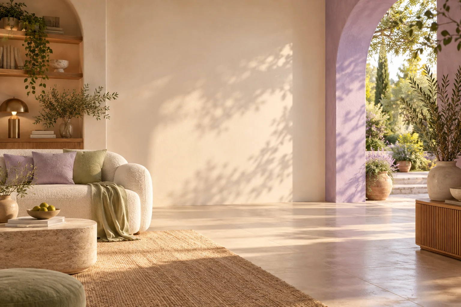 A peaceful home opening onto a sunlit garden
